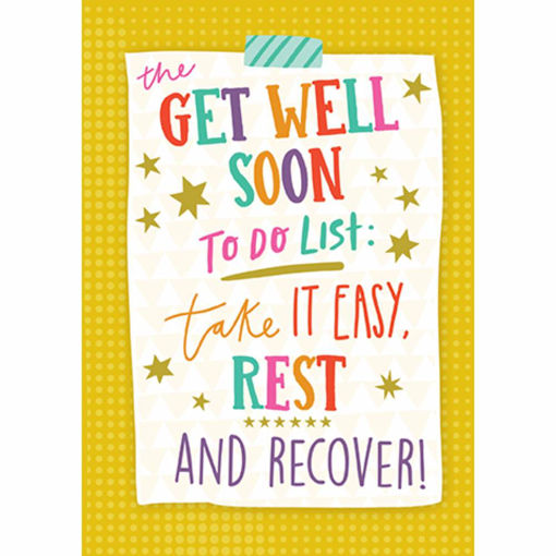 Picture of GET WELL SOON TO DO LIST CARD
